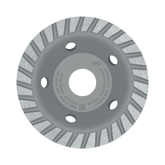 100 x 22.23 mm Turbo Diamond Cutting Disc for Multi-Material / Set of 4